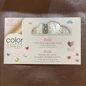 Color Street Petite Gold and Black Nail Strips